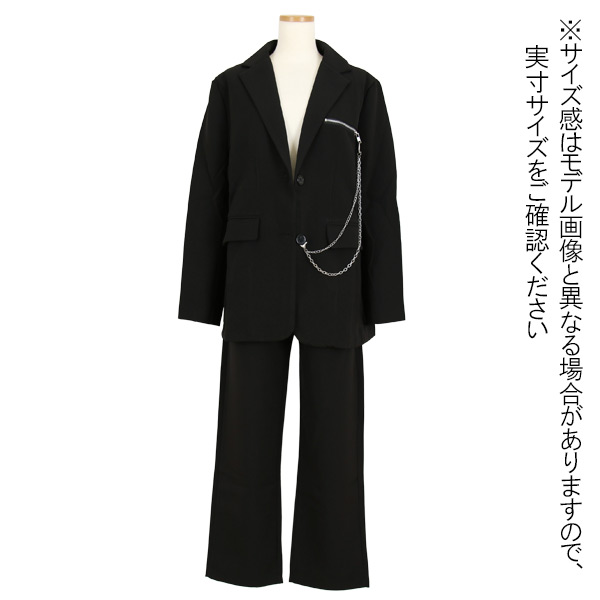 あり ジャケット パンツ セットアップ パンツスーツ カジュアルスーツ ヒップホップ 大きいサイズ ダンス 衣装 白 服 黒 韓国ファッション オーバーサイズ 