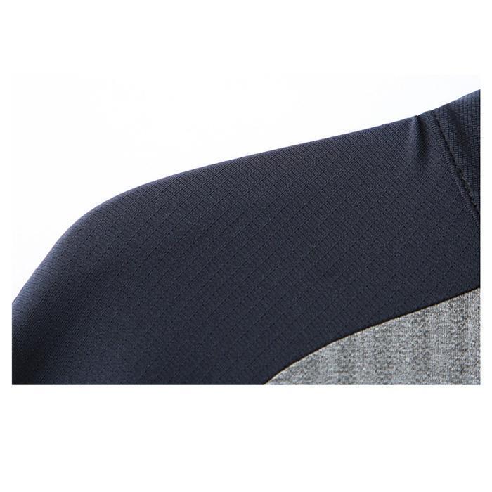 Tシャツ 長袖Tシャツ メンズ ボトルネック 通気性 弾力性 速乾性 長袖 ファスナー ストレッチ 配色 プルオーバー トップス 