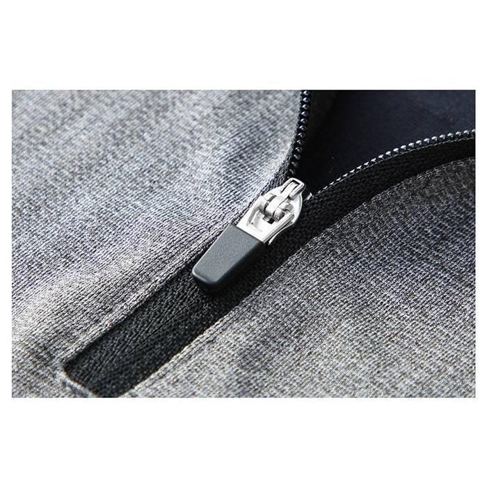 Tシャツ 長袖Tシャツ メンズ ボトルネック 通気性 弾力性 速乾性 長袖 ファスナー ストレッチ 配色 プルオーバー トップス 