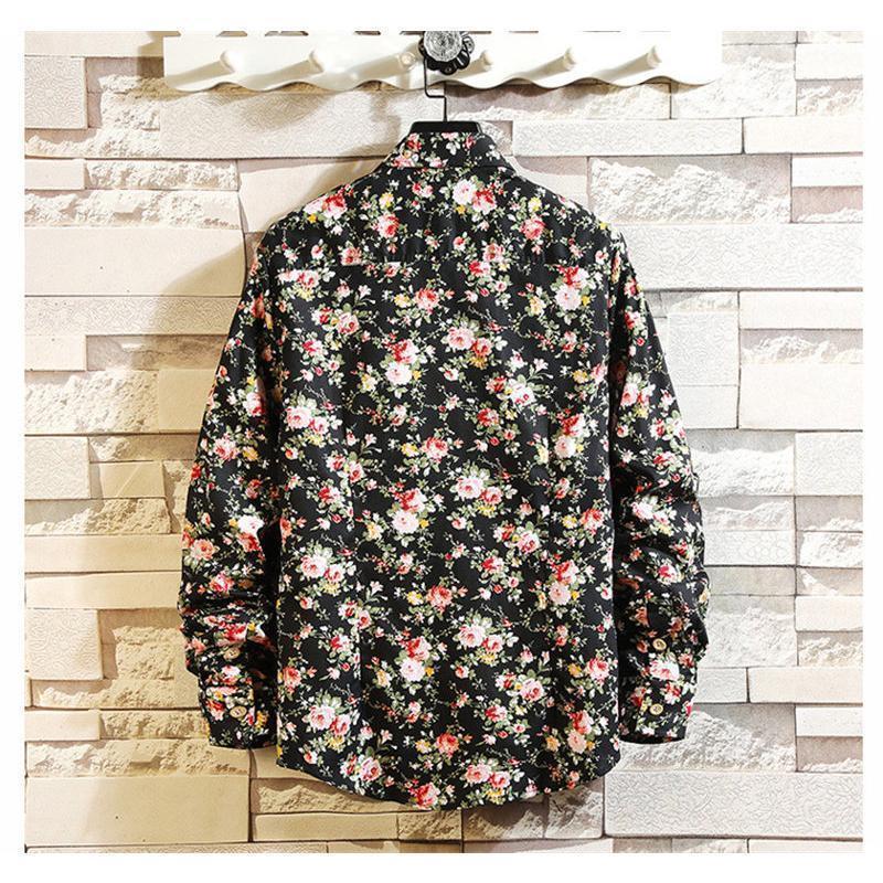 シャツ メンズ 長袖 アロハシャツ 花柄シャツ カカジュアルシャツ 新作 細身 春夏秋 スリム 柄シャツ 総柄おしゃれ 秋服 