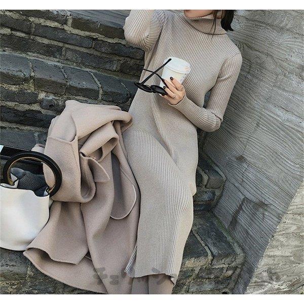 ニットワンピース レディース 秋 冬 40代 50代 着痩せ 大きいサイズ きれいめ 新品 カットソー 長袖ワンピース パーティードレスおしゃれ 上品 ニットセーター 