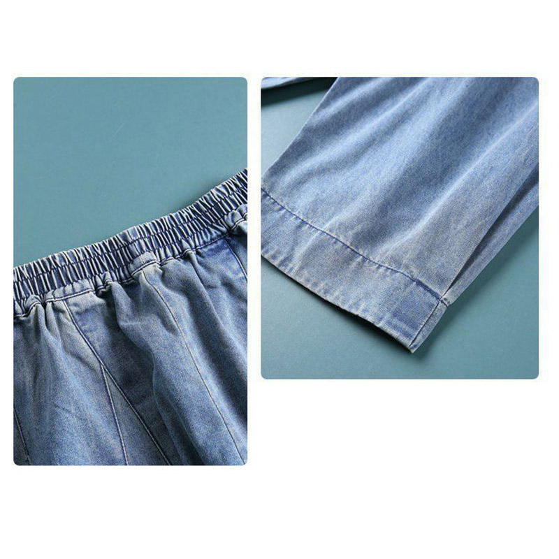ワイドパンツ デニムパンツ レディース サルエルパンツ ズボン ボハイウエスト ロング丈 着痩せ カシュアル ゆったり 美脚 体型カバー 細身 春秋 