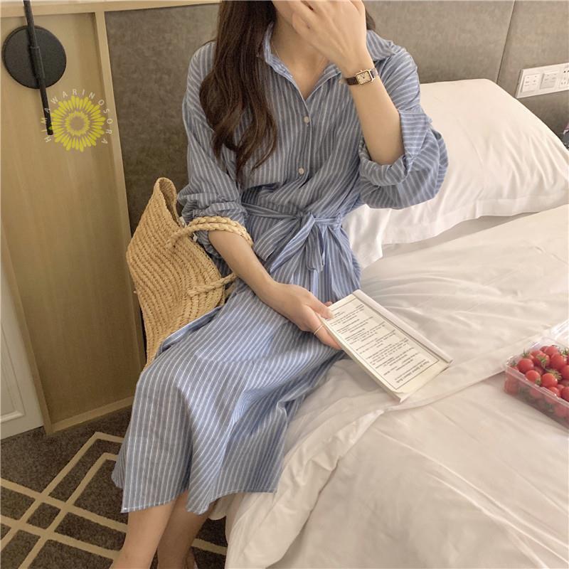 ワンピース レディース 長袖 ロングワンピース シャツワンピース マキシワンピース 春秋 Aライン ゆったり 上品 着痩せ 二次会 きれいめ 