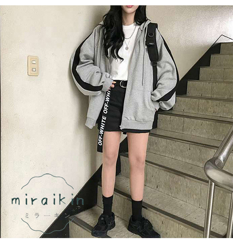 レディース トップス スウェット 通学 体型カバー 長袖 無地 ジップアップ トレーナー フード付き 羽織り カジュアル薄手 裏起毛 送料無料 ゆったり 