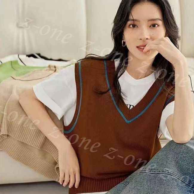 ベスト ニット プルオーバー レディース 新作 Vネック 通学 セーター 体型カバー 柔らかい 保温 レイヤード 秋冬 大人 通勤 春 学生 アウター ゆったり 可愛い 