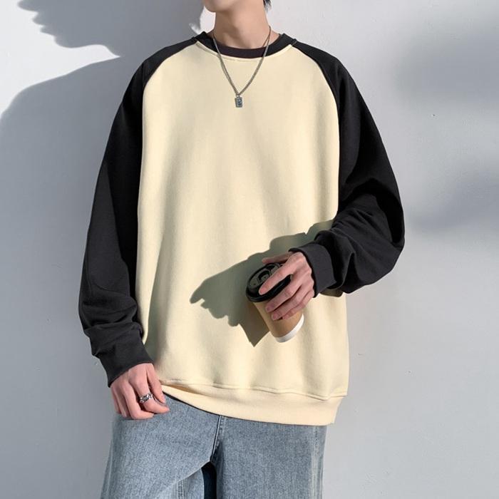 トレーナー 長袖 メンズ ゆったり スウェットシャツ プルオーバー 切り替え クルーネック スポーツ カジュアル 秋服 春服 お洒落 トップス ルームウェア 
