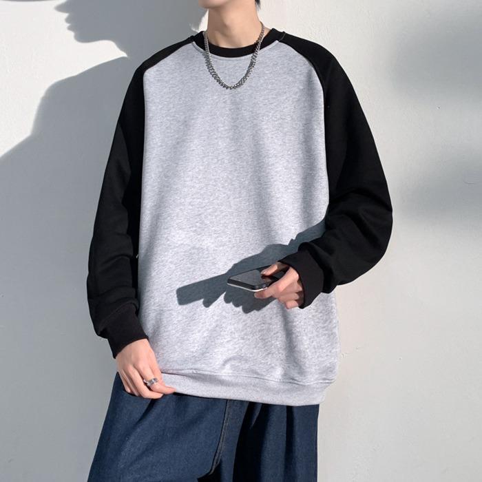 トレーナー 長袖 メンズ ゆったり スウェットシャツ プルオーバー 切り替え クルーネック スポーツ カジュアル 秋服 春服 お洒落 トップス ルームウェア 