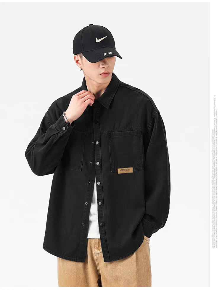 送料無料 シャツ メンズ カーゴシャツ ミリタリーシャツ 長袖シャツ 通学 カジュアルシャツ 40代 通勤 50代 20代 開襟シャツ 30代 紳士用 お兄系 大きいサイズ 