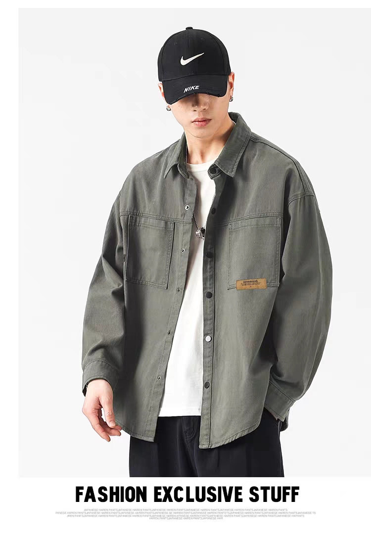 送料無料 シャツ メンズ カーゴシャツ ミリタリーシャツ 長袖シャツ 通学 カジュアルシャツ 40代 通勤 50代 20代 開襟シャツ 30代 紳士用 お兄系 大きいサイズ 