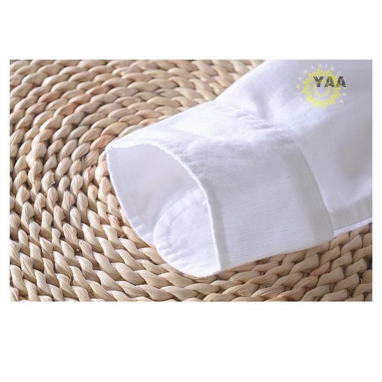 カジュアルシャツ メンズ シャツ 綿麻 リネンコットン 刺繍 メンズファッション 通勤 長袖 トップス リネンシャツ ビジネスカ SHIRT 