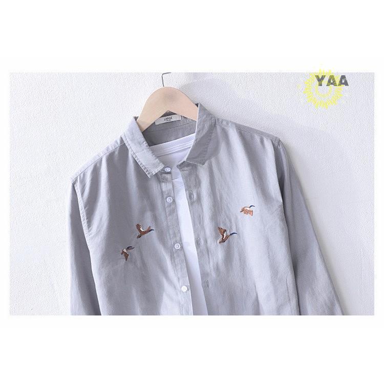 カジュアルシャツ メンズ シャツ 綿麻 リネンコットン 刺繍 メンズファッション 通勤 長袖 トップス リネンシャツ ビジネスカ SHIRT 