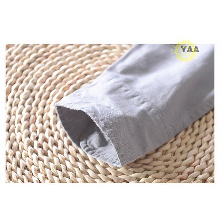 カジュアルシャツ メンズ シャツ 綿麻 リネンコットン 刺繍 メンズファッション 通勤 長袖 トップス リネンシャツ ビジネスカ SHIRT 