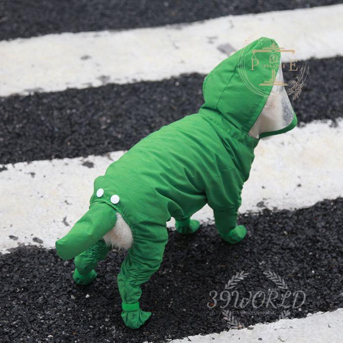 犬用レインコート ペットレインコート 防水 リード穴あり 着脱簡単 通気 クリアつば 汚れ防止 レイングッズ 軽量 中大型猫犬 