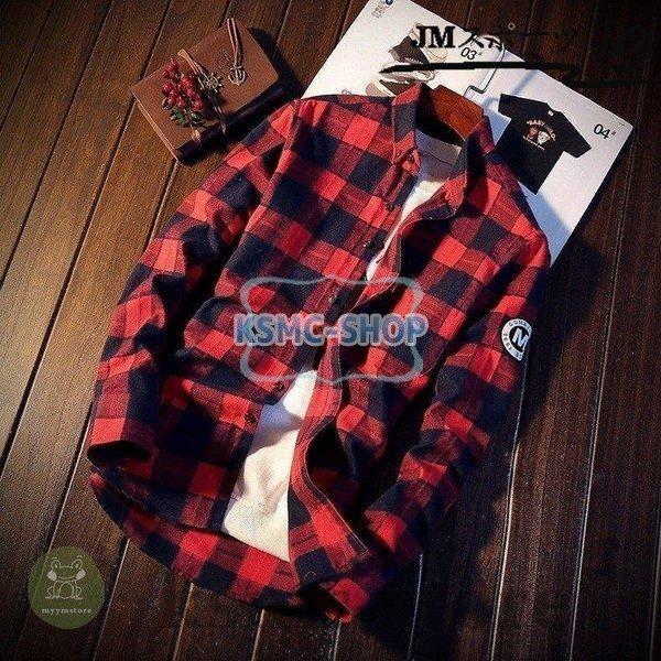 ボタンダウンシャツ メンズ 長袖 チェック柄 サイズ配色 カジュアル スリム 新作 