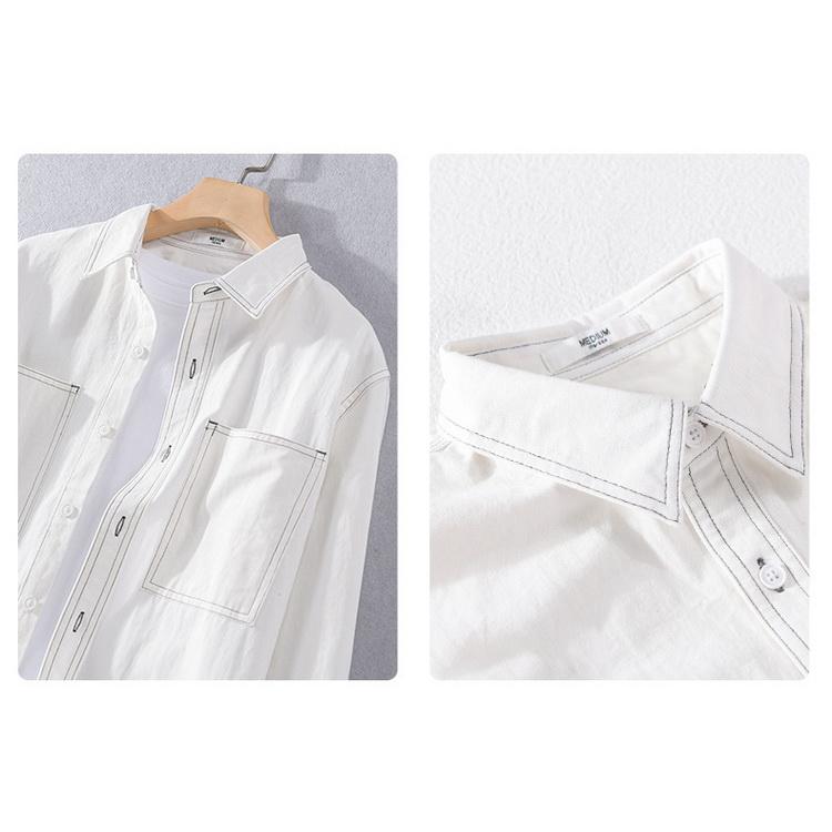 ダンガリーシャツ メンズ シャツ カジュアルシャツ 綿シャツ トップス 長袖 100%コットン 細身 きれいめ 