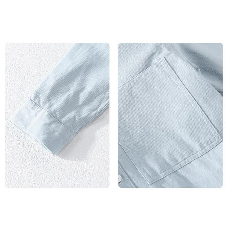 ダンガリーシャツ メンズ シャツ カジュアルシャツ 綿シャツ トップス 長袖 100%コットン 細身 きれいめ 