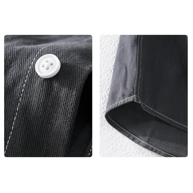 ダンガリーシャツ メンズ シャツ カジュアルシャツ 綿シャツ トップス 長袖 100%コットン 細身 きれいめ 