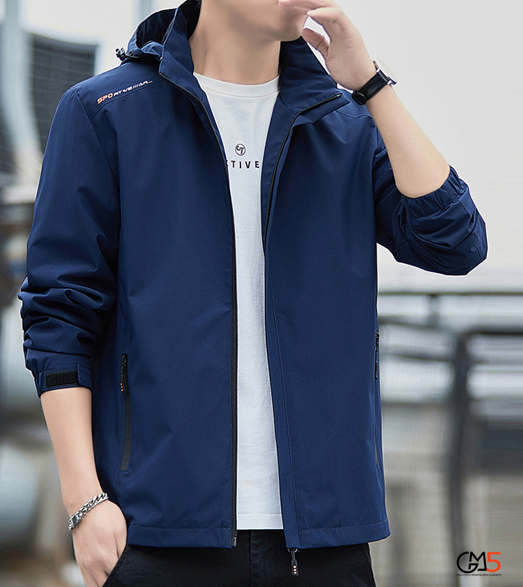 防水 メンズ秋服 マウンテン袖口マジックテープ ジャケット ジッパーポケット スポーツ秋服 アウター 運動着 