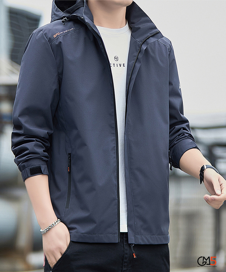 防水 メンズ秋服 マウンテン袖口マジックテープ ジャケット ジッパーポケット スポーツ秋服 アウター 運動着 