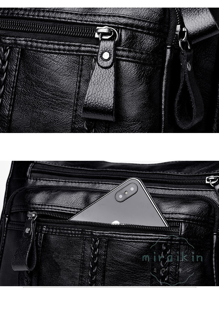 ショルダーバッグ レディース 斜めがけ 肩掛け ファスナー 合皮 軽量 コンパクト 40代 20代 ギフト 持ち手 革 学生 30代 PU レザーバッグ ハンドバッグ 防水 