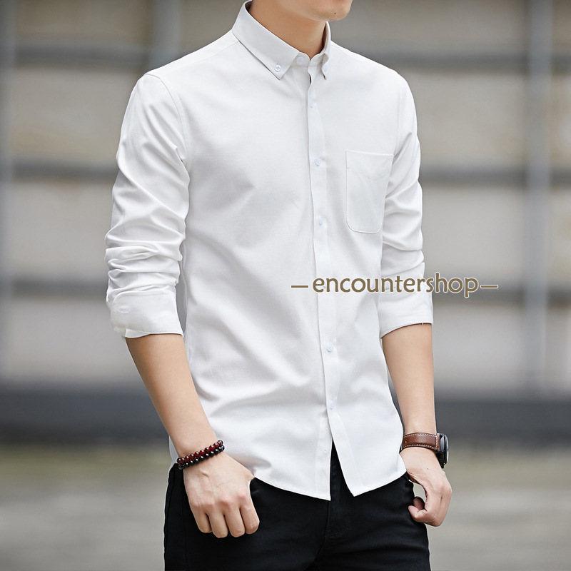 シャツ メンズ 長袖シャツ カジュアル トップス 着痩せ ボタンシャツ 秋 スリム 開襟シャツ ビジネス 春 大きいサイズ 秋服 紳士 おしゃれ 新作 