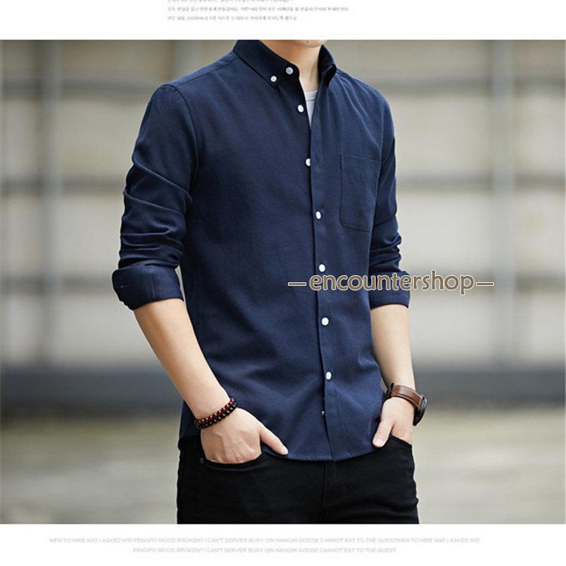 シャツ メンズ 長袖シャツ カジュアル トップス 着痩せ ボタンシャツ 秋 スリム 開襟シャツ ビジネス 春 大きいサイズ 秋服 紳士 おしゃれ 新作 