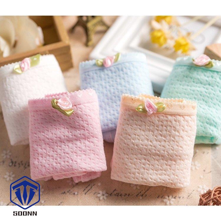 スタンダードショーツ レディース パンツ パンティ フルバックショーツ ローズ付き シンプル 下着 ワッフル インナー 無地 