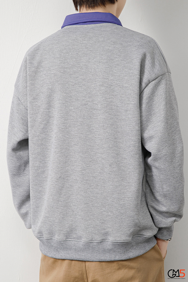 ポロシャツ メンズ 秋服 ロンT 切替 配色 秋物 カジュアル Tシャツ 長袖 大きいサイズ トップス スポーツ 