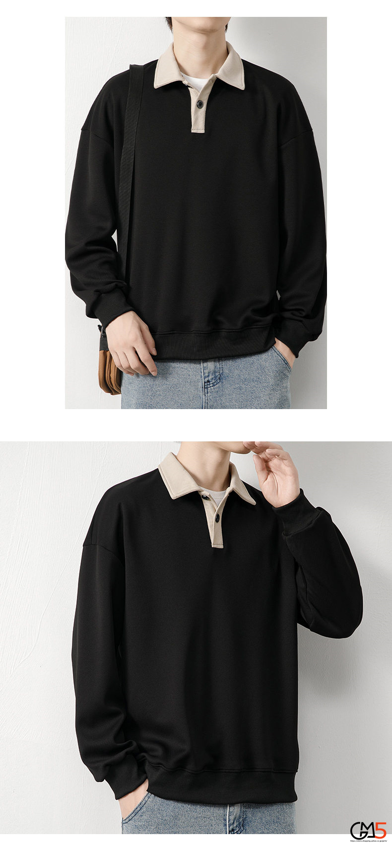 ポロシャツ メンズ 秋服 ロンT 切替 配色 秋物 カジュアル Tシャツ 長袖 大きいサイズ トップス スポーツ 