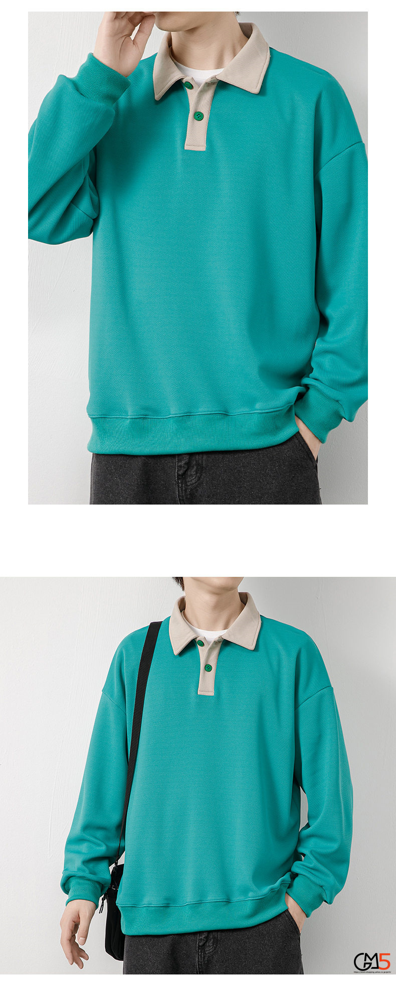 ポロシャツ メンズ 秋服 ロンT 切替 配色 秋物 カジュアル Tシャツ 長袖 大きいサイズ トップス スポーツ 