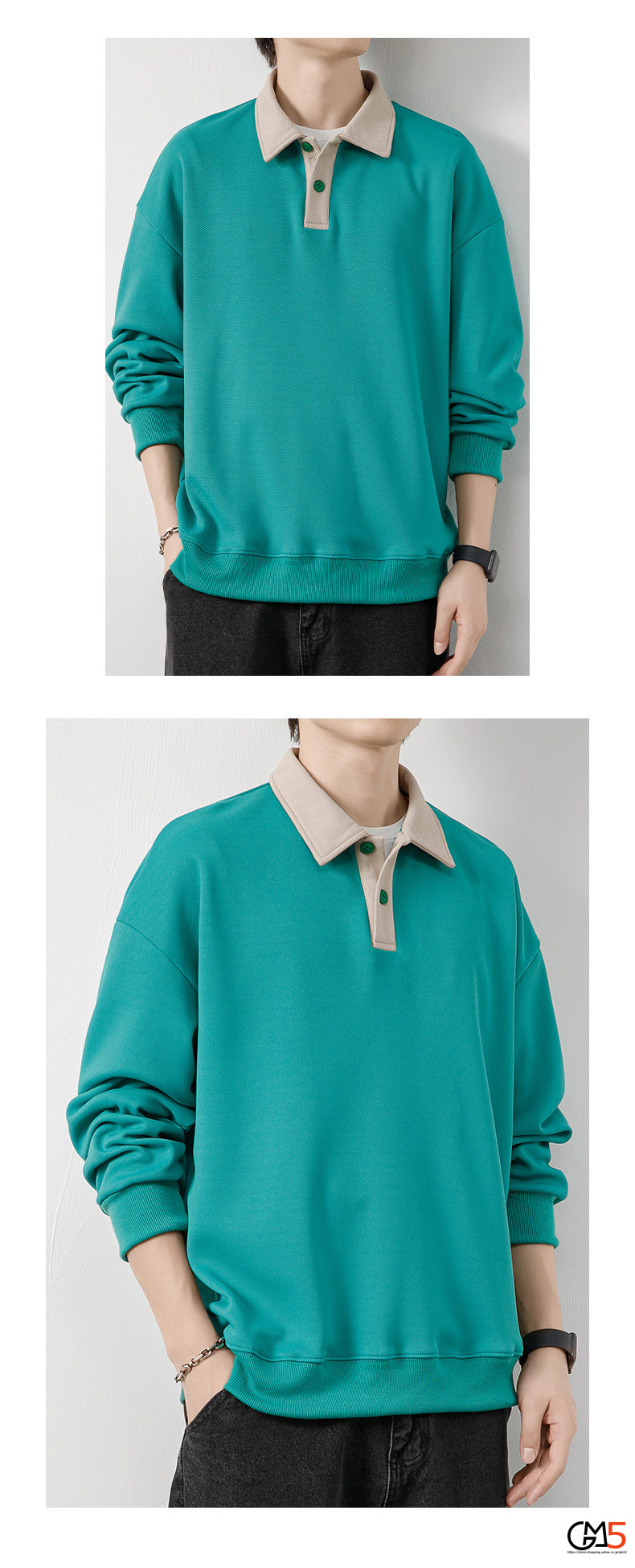 ポロシャツ メンズ 秋服 ロンT 切替 配色 秋物 カジュアル Tシャツ 長袖 大きいサイズ トップス スポーツ 