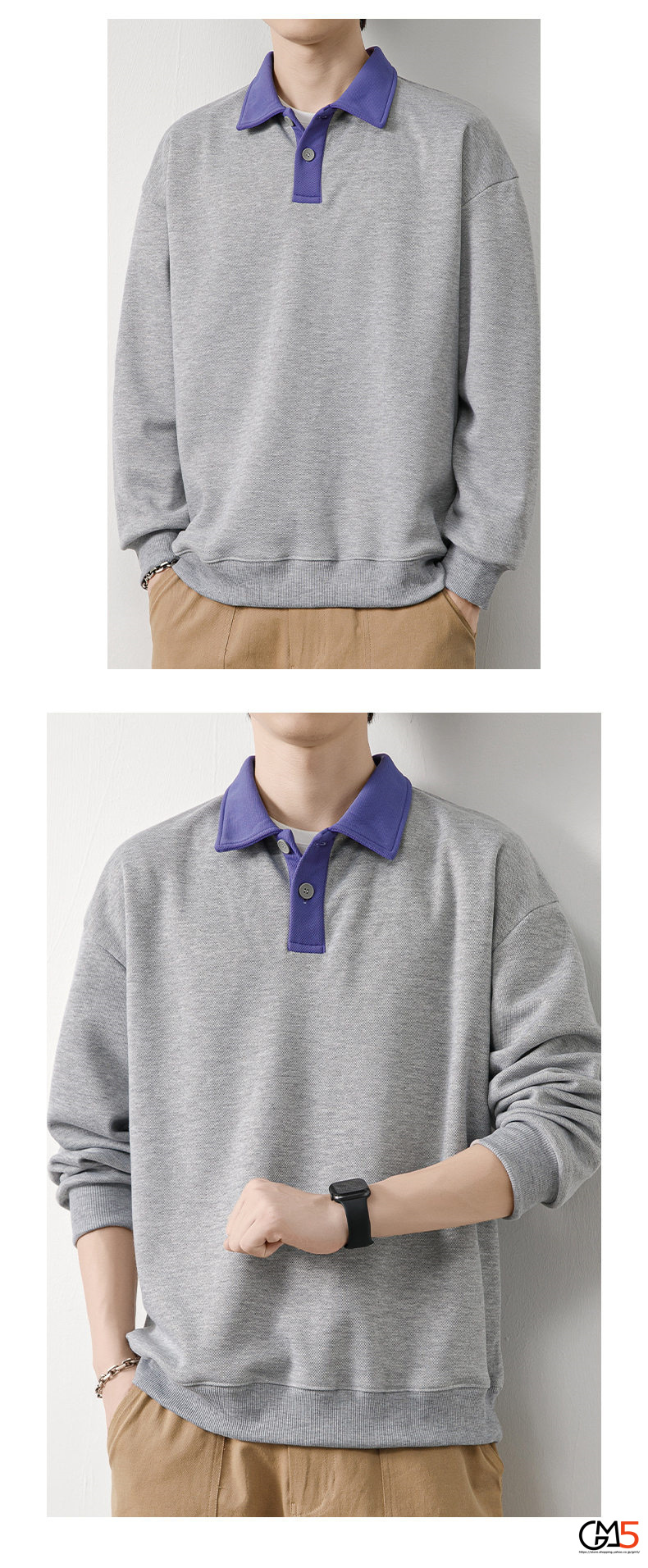 ポロシャツ メンズ 秋服 ロンT 切替 配色 秋物 カジュアル Tシャツ 長袖 大きいサイズ トップス スポーツ 