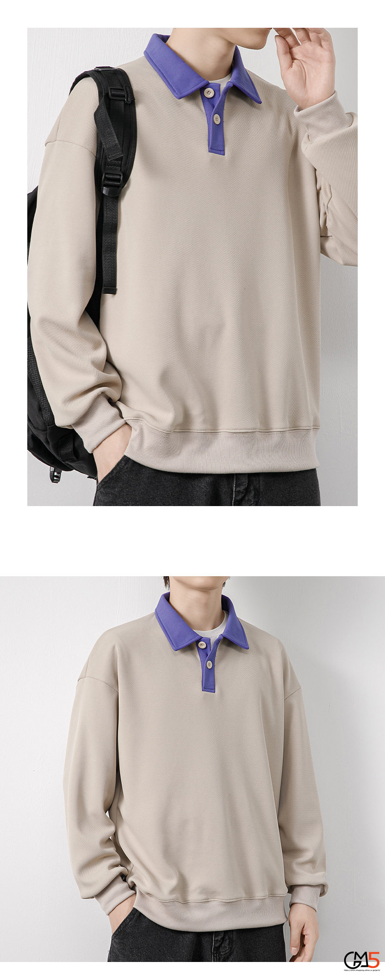 ポロシャツ メンズ 秋服 ロンT 切替 配色 秋物 カジュアル Tシャツ 長袖 大きいサイズ トップス スポーツ 