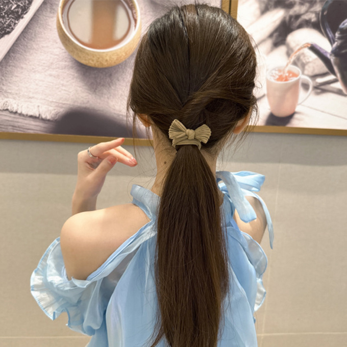 10個セット 大人可愛い リボン ヘアゴム ミニリボンヘアゴム ヘアアクセサ大人っぽい オフィス 仕事 普段 シンプル 通勤 