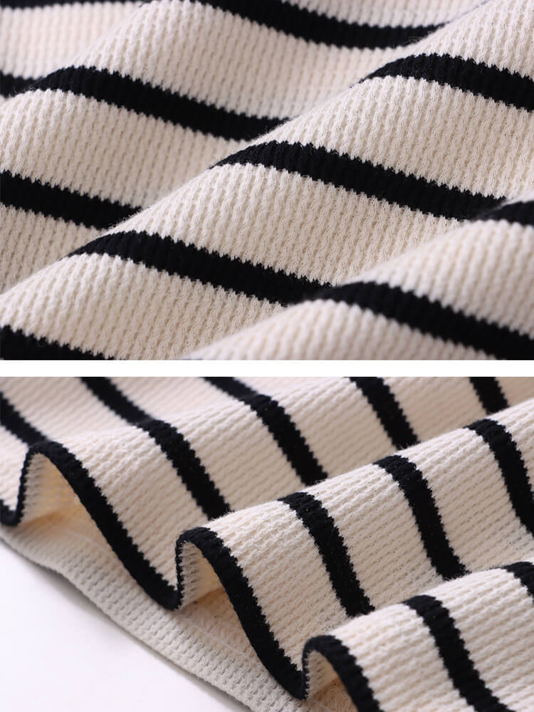 Ｔシャツ レディース 長袖 韓国 トップス ボーダー ロンＴ シンプル 定番 クルーネック バイワッフル フィット 柄 おしゃれ 