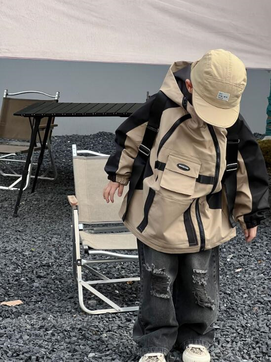 子供服 ウィンドブレーカー キッズ 女の子 ジップアップマウンテン長袖ジャケット ブルゾンジャンパー 女児 お出かけ ジュニア 