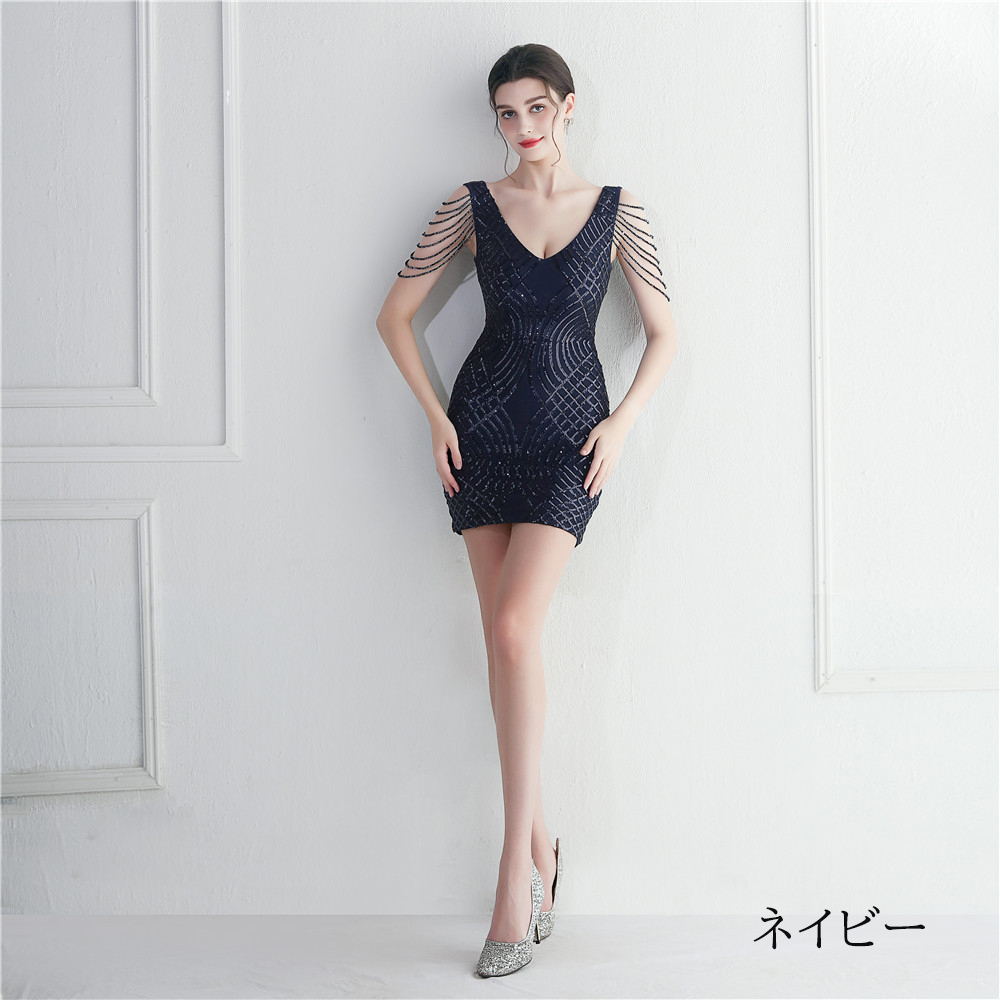 カラードレス ミニドレス 袖なし パーティードレス 結婚式 二次会 演奏会 発表会 スパンファスナー 演出 ワンピース ミディアムドレス フォーマルドレス 