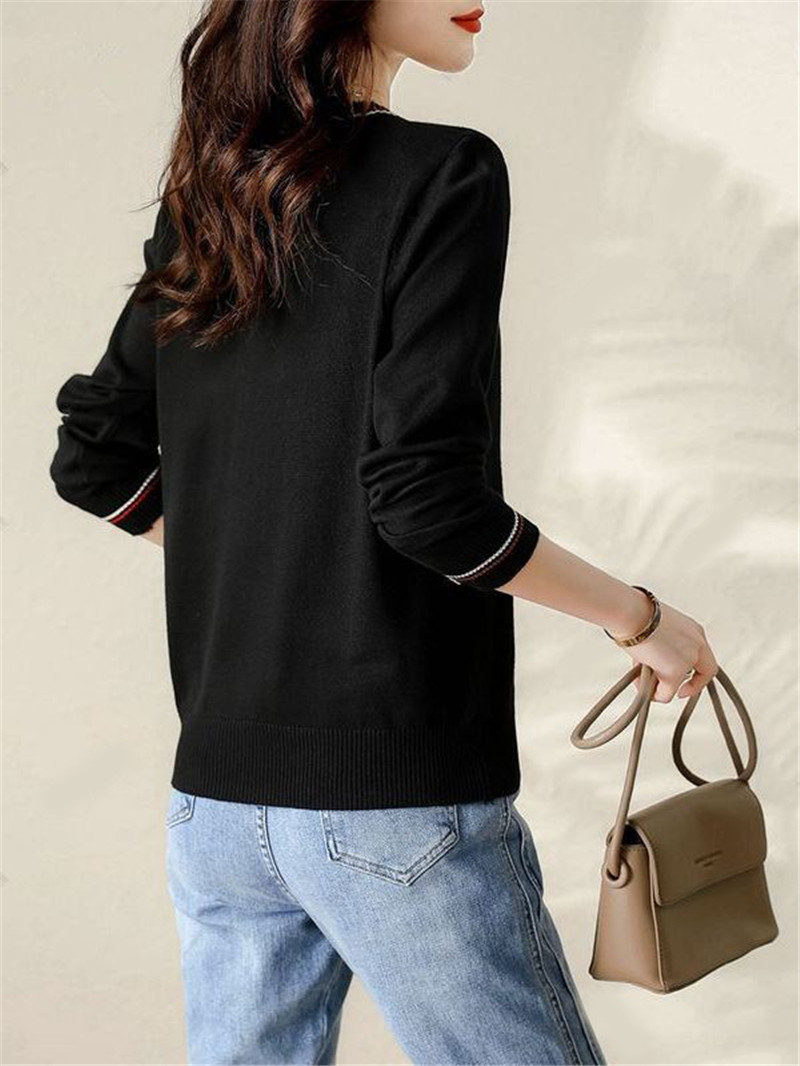 Tシャツ レディース 長袖 ニットセーター カットソー Vネック Tシャツ トップス 女性用 日常 通勤 通学 秋 可愛い 普段着 無地 オシャレ 