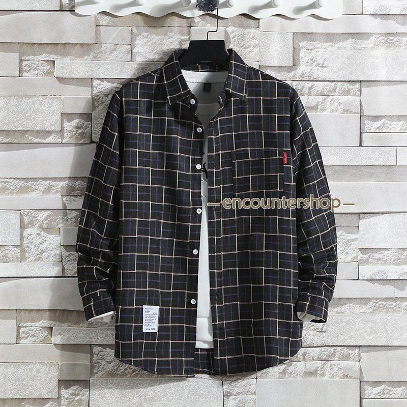 シャツ メンズ 長袖シャツ カジュアル トップス チェック柄 秋 新作 おしゃれ 紳士 大きいサイズ ボタンシャツ 開襟シャツ 春 秋服 ビジネス 