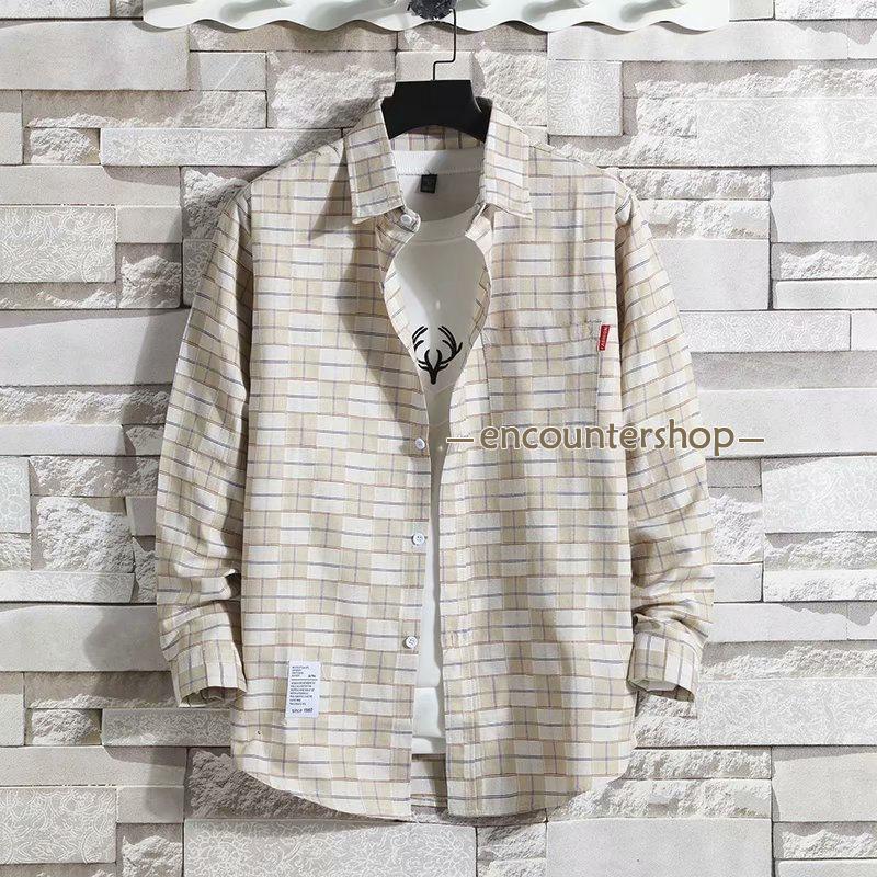 シャツ メンズ 長袖シャツ カジュアル トップス チェック柄 秋 新作 おしゃれ 紳士 大きいサイズ ボタンシャツ 開襟シャツ 春 秋服 ビジネス 