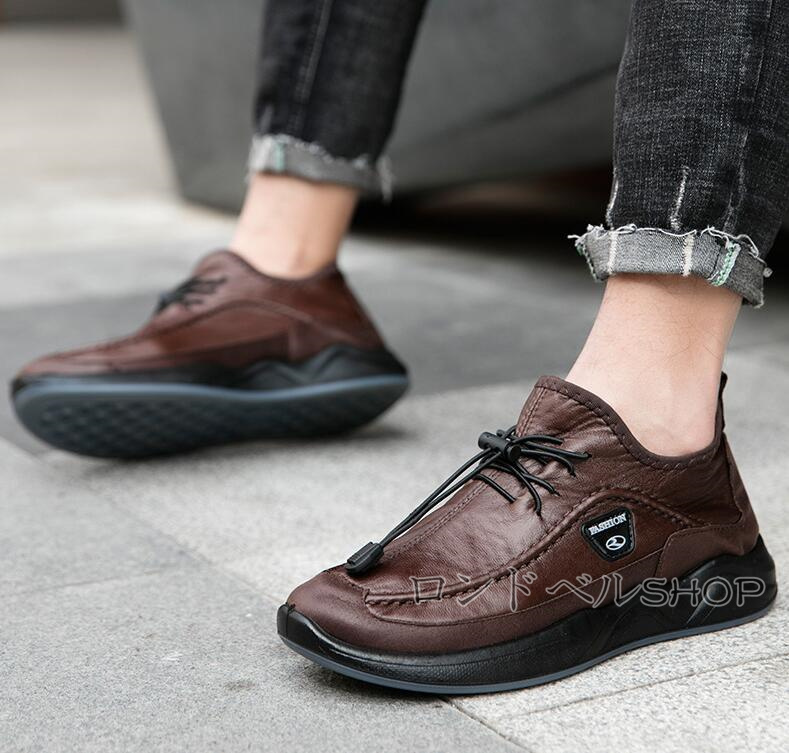 メンズ カジュアルビジネス スニーカー 疲れない ワークブーツ 防水 普段着 紳士靴 大きいサイズ おしゃれ PU革靴 紐靴 仕事 幅広 父の日 通勤 軽量 