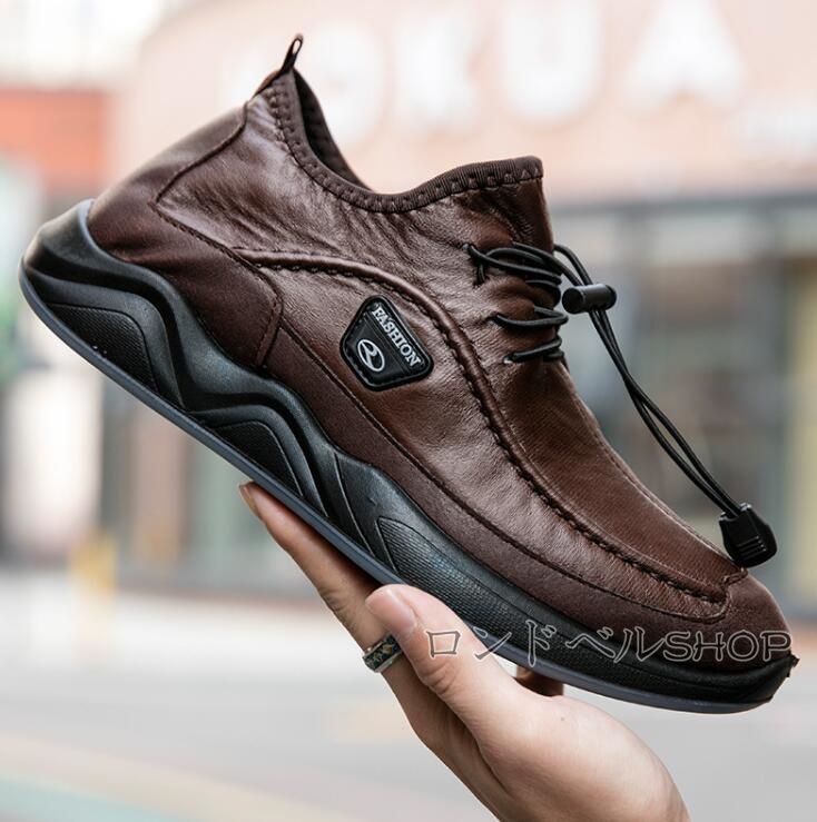 メンズ カジュアルビジネス スニーカー 疲れない ワークブーツ 防水 普段着 紳士靴 大きいサイズ おしゃれ PU革靴 紐靴 仕事 幅広 父の日 通勤 軽量 