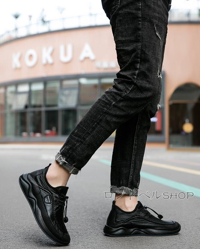 メンズ カジュアルビジネス スニーカー 疲れない ワークブーツ 防水 普段着 紳士靴 大きいサイズ おしゃれ PU革靴 紐靴 仕事 幅広 父の日 通勤 軽量 