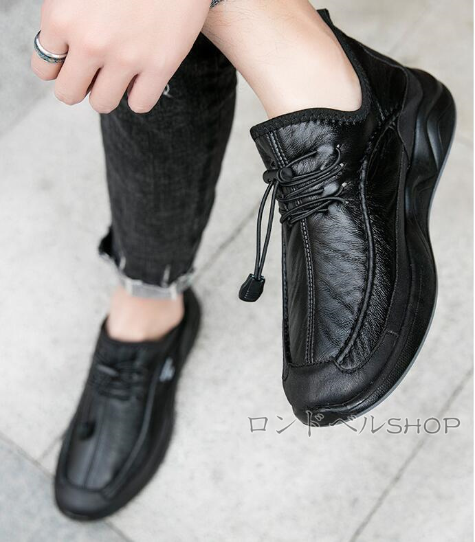 メンズ カジュアルビジネス スニーカー 疲れない ワークブーツ 防水 普段着 紳士靴 大きいサイズ おしゃれ PU革靴 紐靴 仕事 幅広 父の日 通勤 軽量 