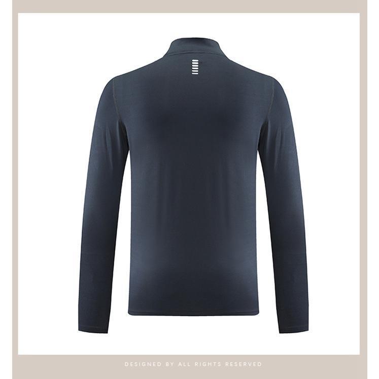 Tシャツ 長袖Tシャツ メンズ ボトルネック 長袖 弾力性 速乾性 ストレッチ カジュアル 無地 シンプル トップス 通気性 