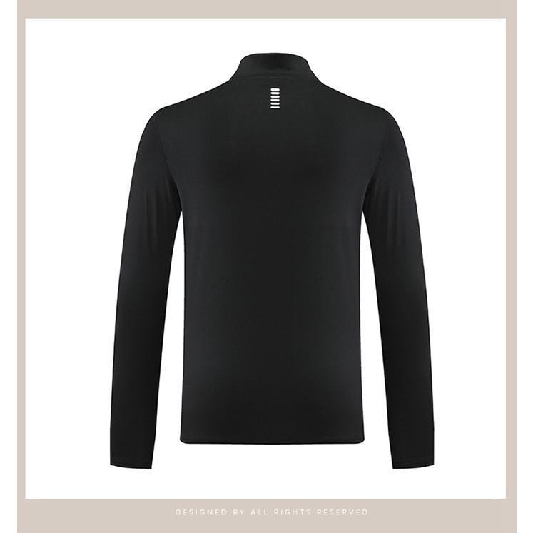 Tシャツ 長袖Tシャツ メンズ ボトルネック 長袖 弾力性 速乾性 ストレッチ カジュアル 無地 シンプル トップス 通気性 