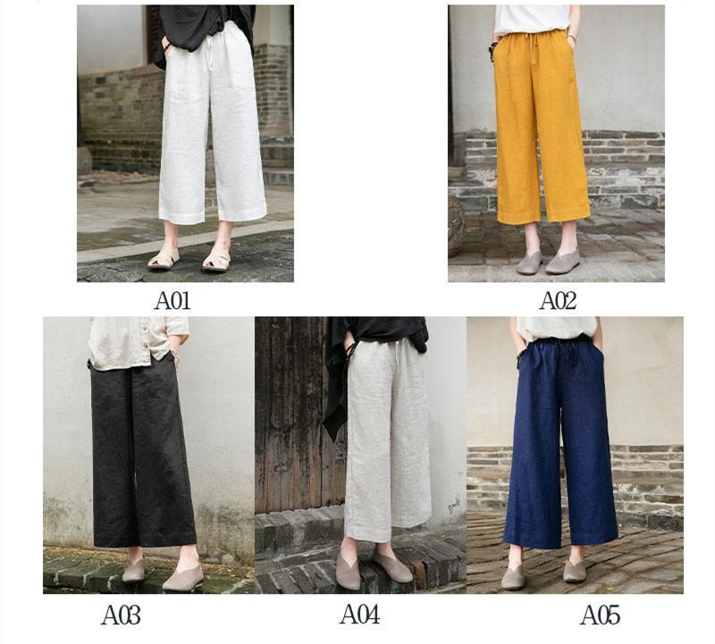 チノパン ワイドパンツ レディース リネン パンツ ウエストゴム カジュアル ズボン ロング イージーパンツ ボゆったり 体型カバー 春夏 秋 