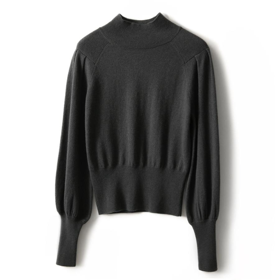 セーターニット 春服 レディース ハイネック トップス タートルネック 長袖 ゆったり 体型カバー シンプル パフスリーブ 無地 通勤 柔らかい 