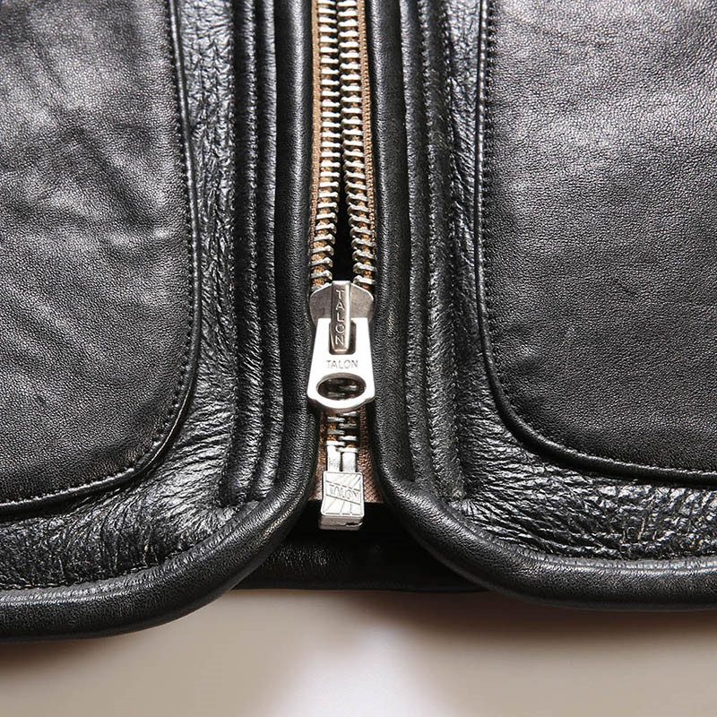 。ベスト 羊革ベスト 革ジャン バイクジャケット ダブルライダース メンズ レザー カウボーイ バイカー レッド ブラック 