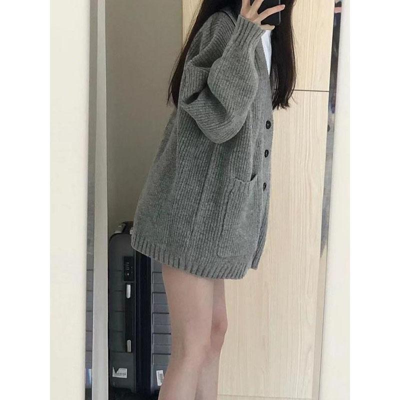 超。 カーディガン 秋 冬 おしゃれ 超目玉 洗える Vネック レディース ニット 羽織 長袖 ゆったり ゆる セーター 春 伸縮性 カジュアル 上品 